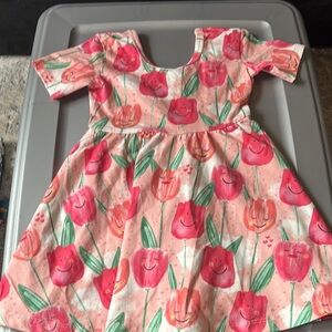 Floral Pink Kids Dress